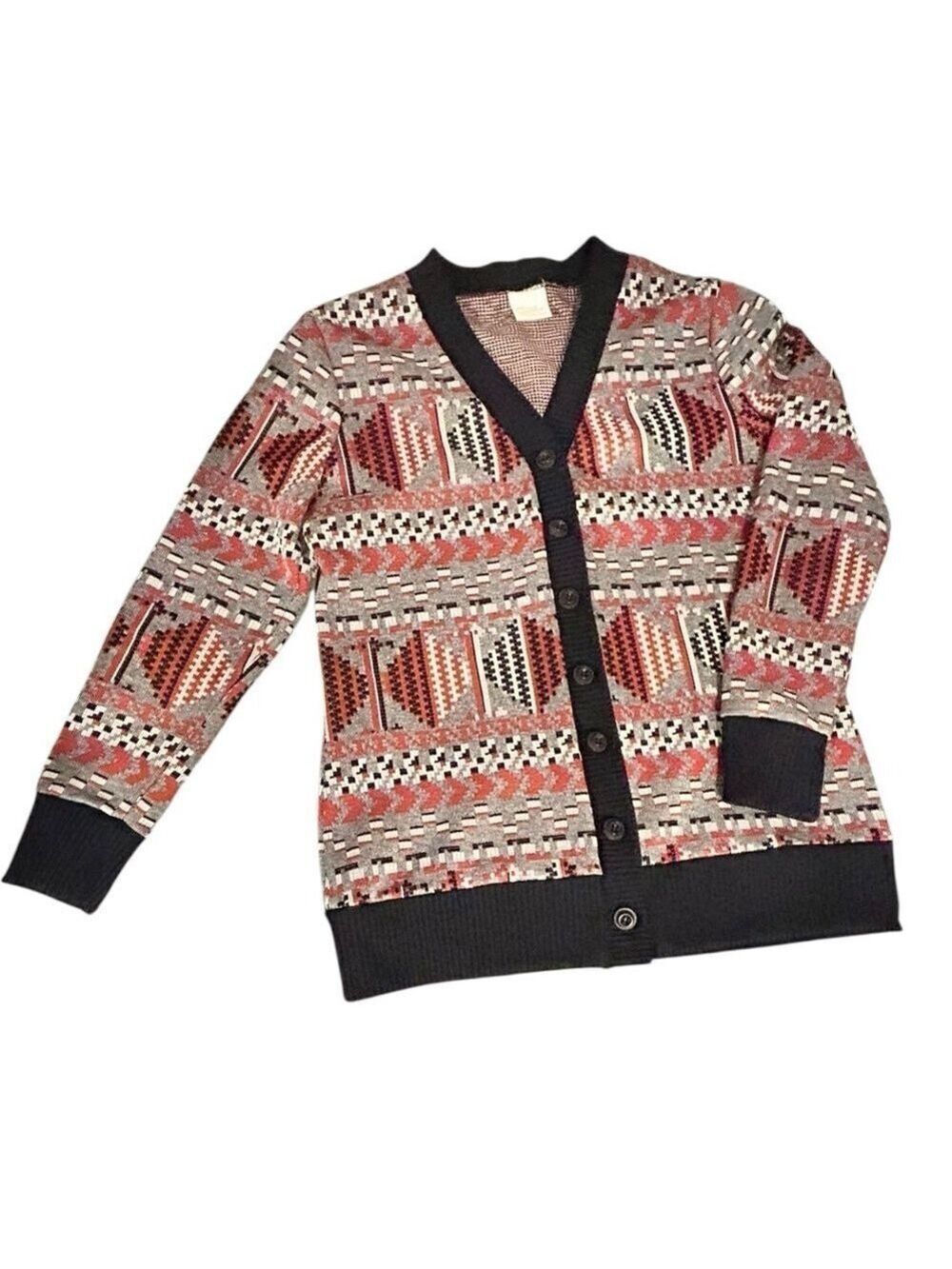 Vintage Aztec Southwestern Patterned Button Up Cardigan Catalina Sportswear Sz40